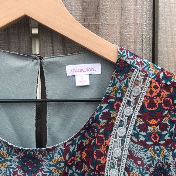 Xhilaration Blue/Gray Paisley Dress - Size Small - Picture 4 of 8